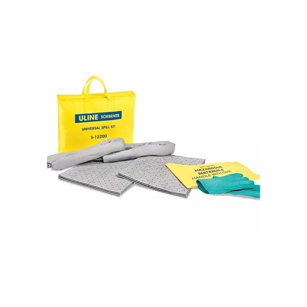 Portable Universal Bag Spill Kit - 5 Gallon oils, chemical garage warehouse